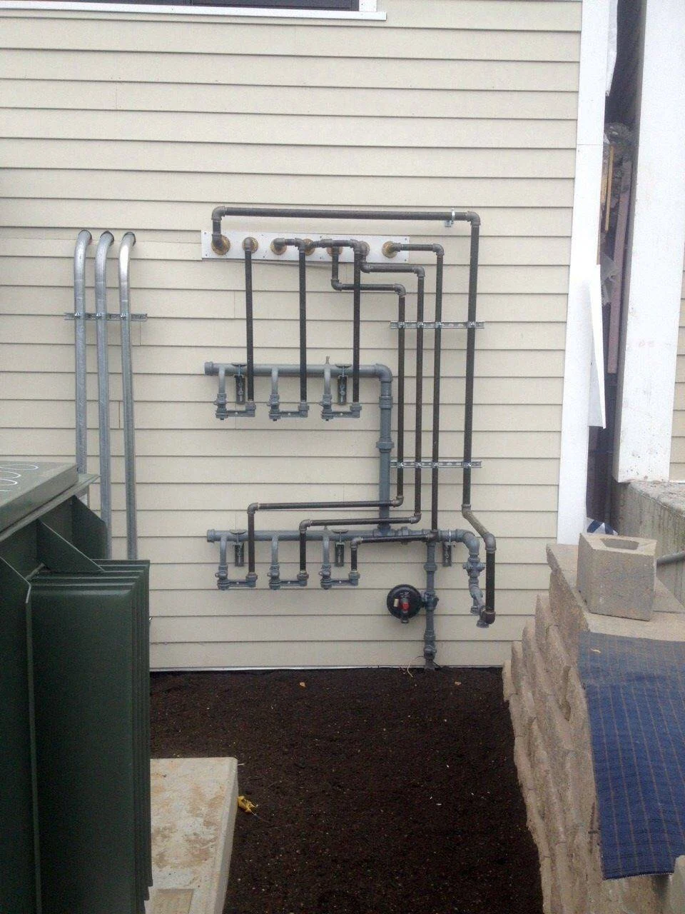 Professional exterior gas piping installation in New Milford